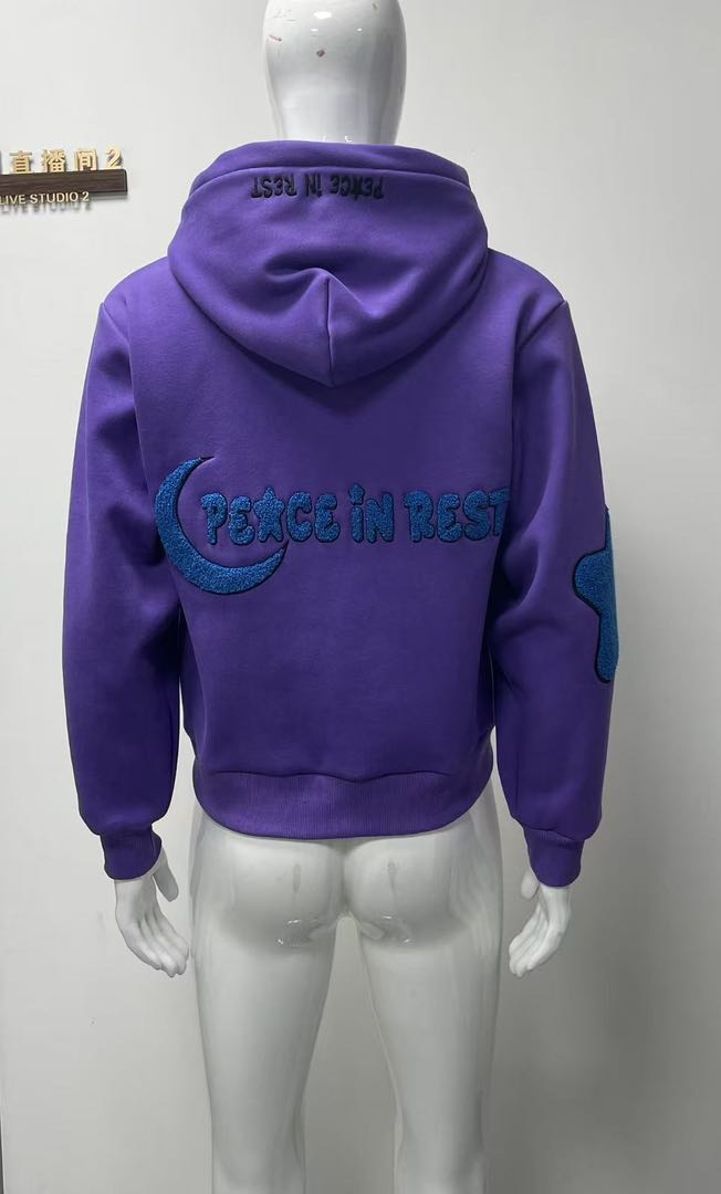 Pink PeaceInRest Star zip-up.