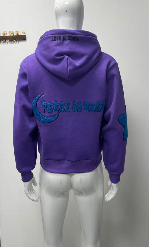 Pink PeaceInRest Star zip-up.