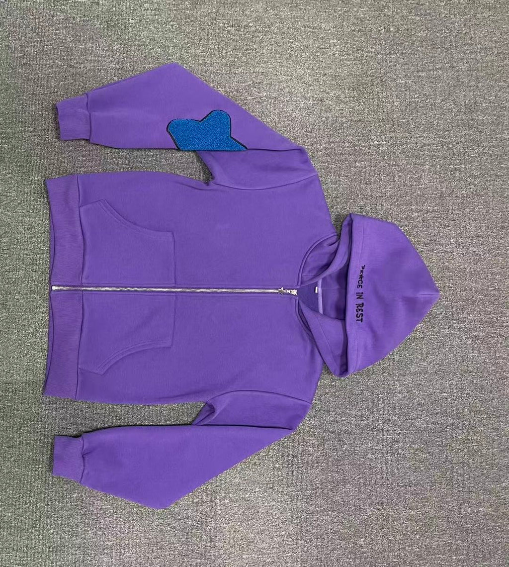 Pink PeaceInRest Star zip-up.